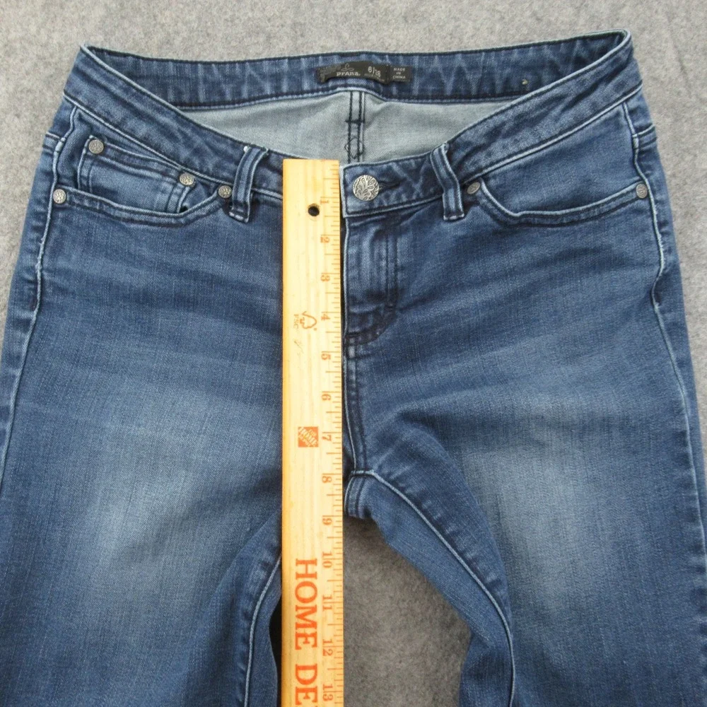 prAna Women's Size 6 28 Blue Denim Regular Seam Skinny Jeans - Picture 5 of 12